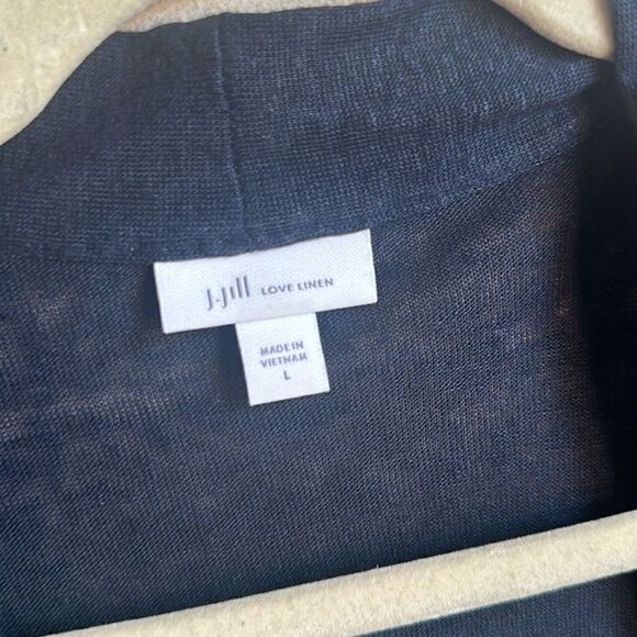 J. Jill Love Linen Semi-Sheer Cardigan Sweater L - Picture 6 of 6